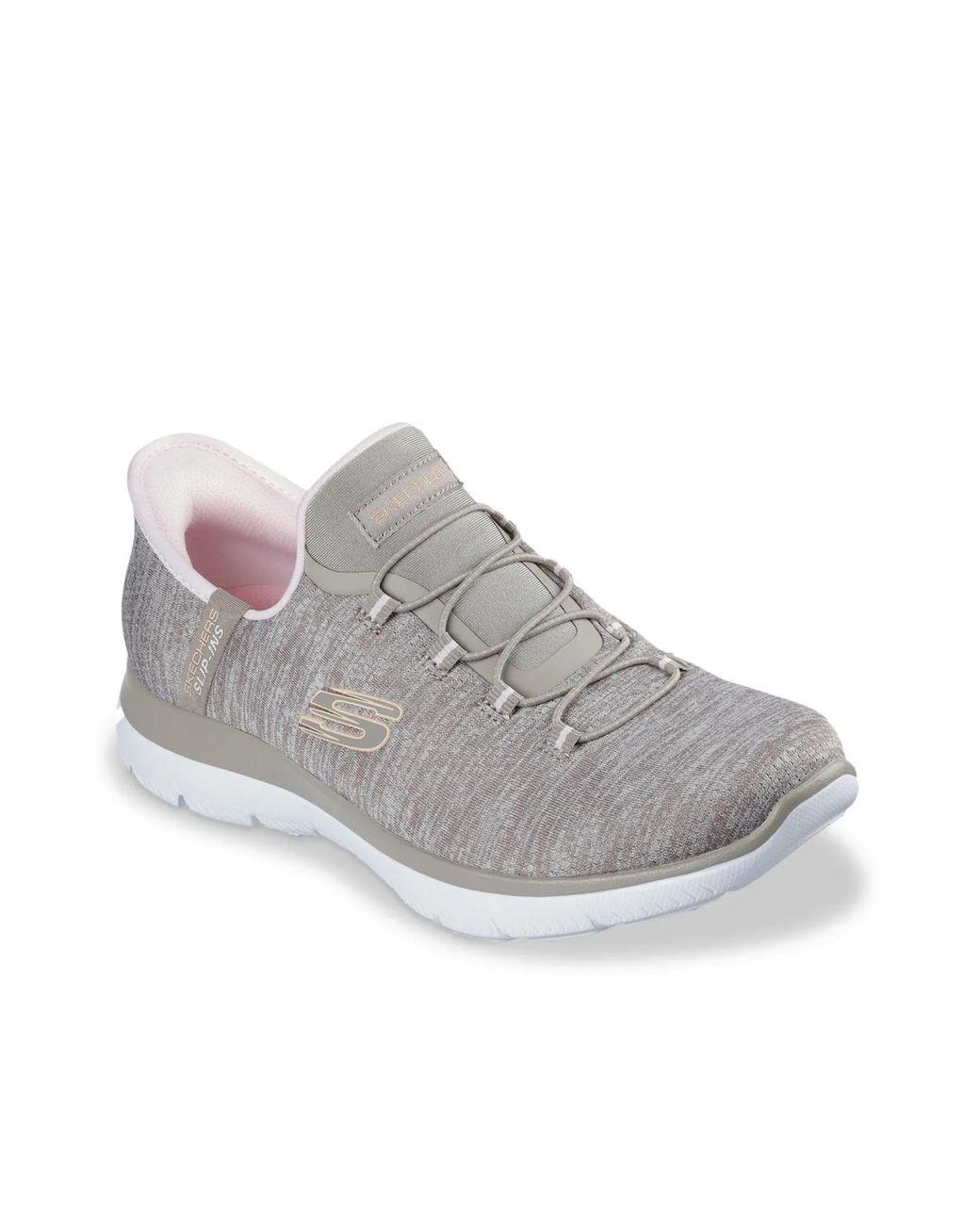 Women’s Gray Wide Width Hands Free Slipins Summits Everyday Set Sneaker Women's Gray Wide Width Hands Free Slipins Summits Everyday Set Sneaker