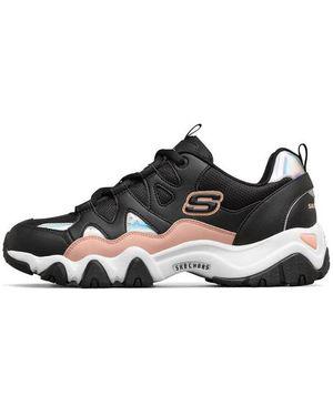 Skechers (Wmns) D’Lites 2.0 Low-Top Running Shoes – Black Skechers (Wmns) D'Lites 2.0 Low-Top Running Shoes - Black