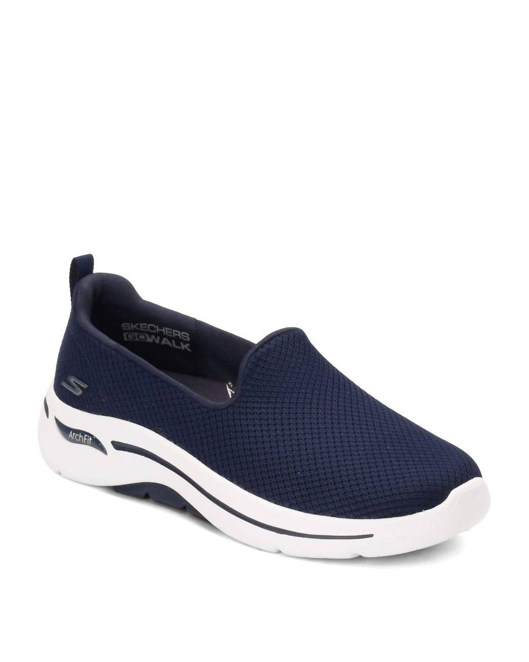 Women’s Blue Gowalk Arch Fit Grateful Slip On Sneaker Women's Blue Gowalk Arch Fit Grateful Slip On Sneaker