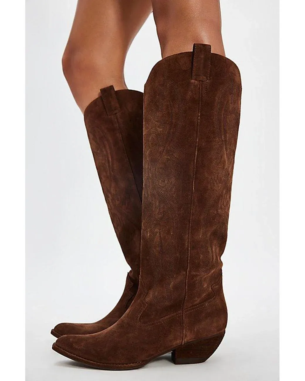 Women’s Brown Finn Tall Western Boots By Women's Brown Finn Tall Western Boots By