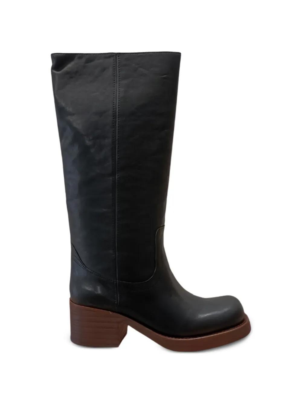 Jeffrey Campbell Bottes Reflect À Talon Épais Et Coutures Apparentes Jeffrey Campbell Bottes Reflect À Talon Épais Et Coutures Apparentes
