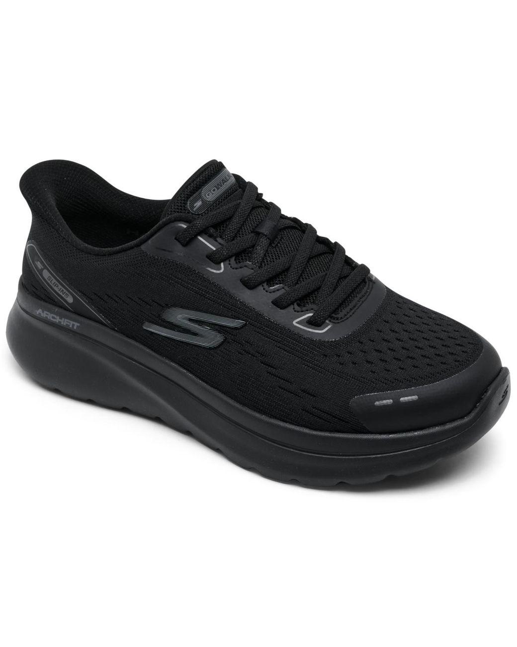 Women’s Black Go Walk Arch Fit N-joy Walking Sneakers Wide Width From Finish Line Women's Black Go Walk Arch Fit N-joy Walking Sneakers Wide Width From Finish Line