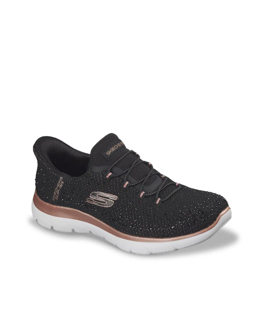 Women’s Black Hands Free Slipins Summits Brilliant Shine Slipon Sneaker Women's Black Hands Free Slipins Summits Brilliant Shine Slipon Sneaker