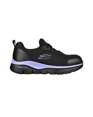 Skechers Arch Fit Sr Evzan Alloy Toe Work Sneakers – Black Skechers Arch Fit Sr Evzan Alloy Toe Work Sneakers - Black