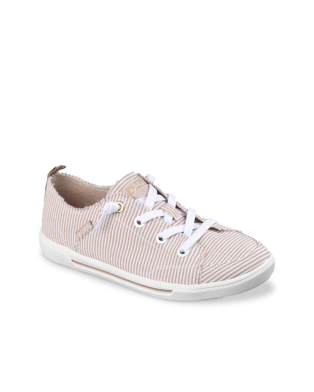 Women’s White Bobs B Cute 2.0 Sea Stripes Slipon Sneaker Women's White Bobs B Cute 2.0 Sea Stripes Slipon Sneaker