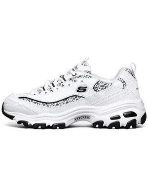 Skechers (Wmns) D’Lites 1.0 Low Top Sneakers – White Skechers (Wmns) D'Lites 1.0 Low Top Sneakers - White