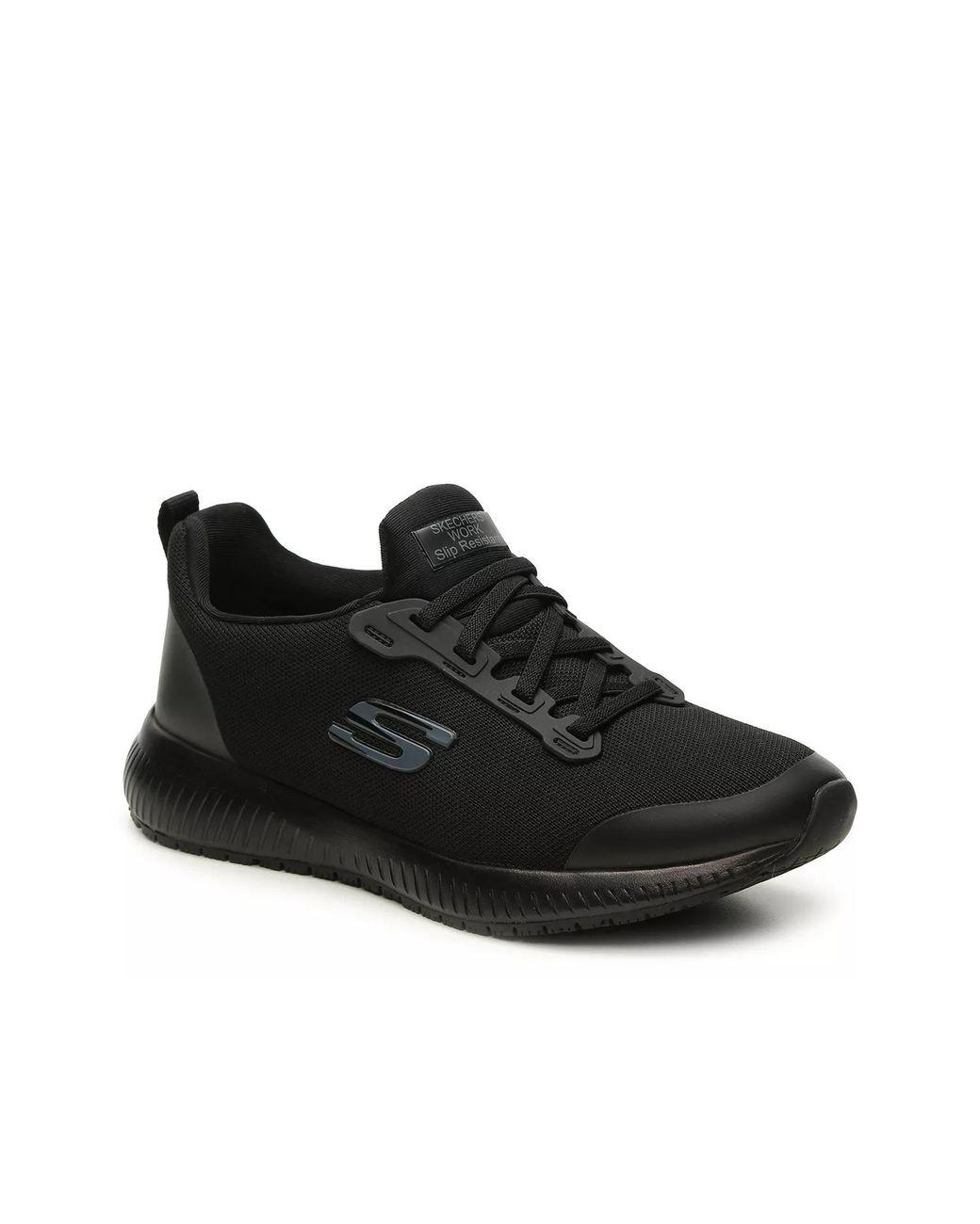 Women's Black Relaxed Fit Squad Work Slipon Sneaker