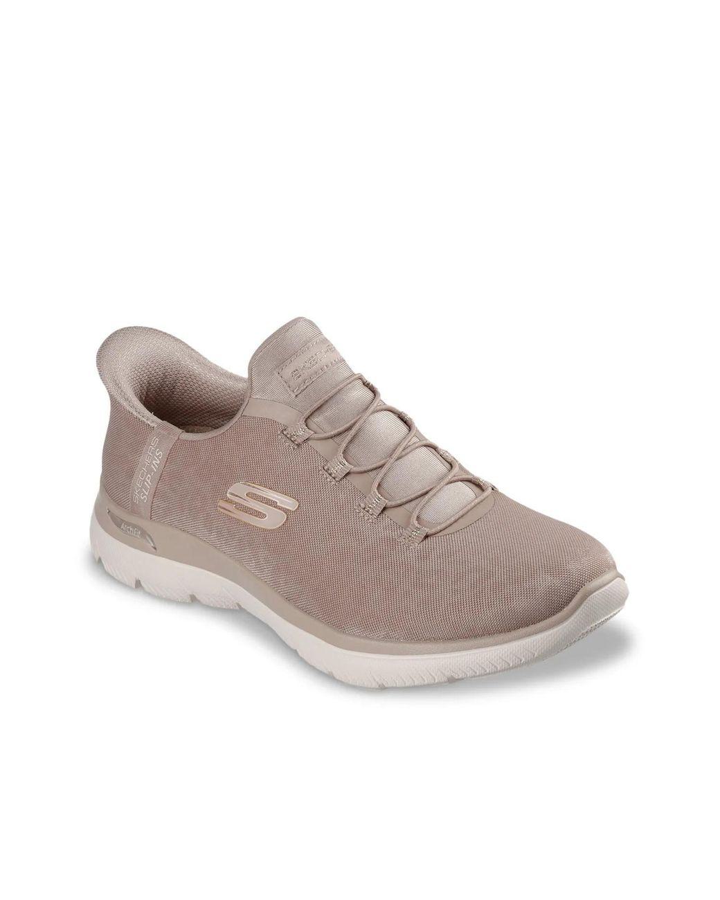 Women’s Gray Wide Width Hands Free Slipins Arch Fit Summits Luxe Leopard Slipon Sneaker Women's Gray Wide Width Hands Free Slipins Arch Fit Summits Luxe Leopard Slipon Sneaker