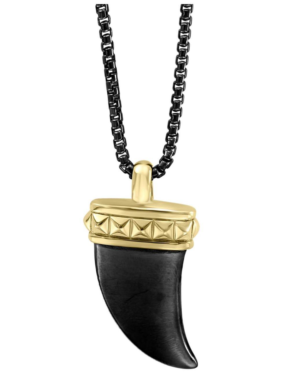 Men’s Metallic Effy Claw 22″ Pendant Necklace Men's Metallic Effy Claw 22" Pendant Necklace