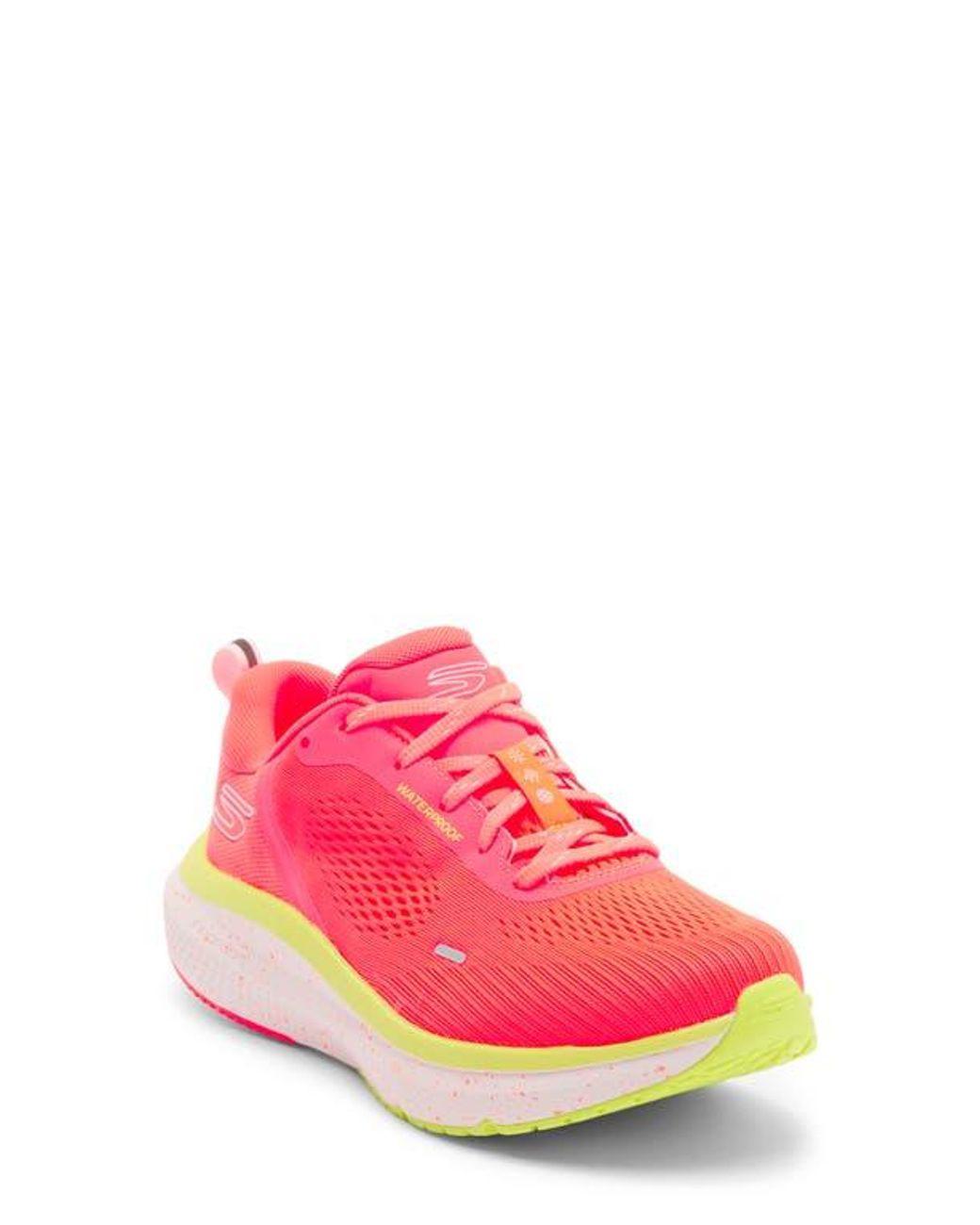 Women’s Pink Go Run Pure 4 Arch Fit Waterproof Running Shoe Women's Pink Go Run Pure 4 Arch Fit Waterproof Running Shoe
